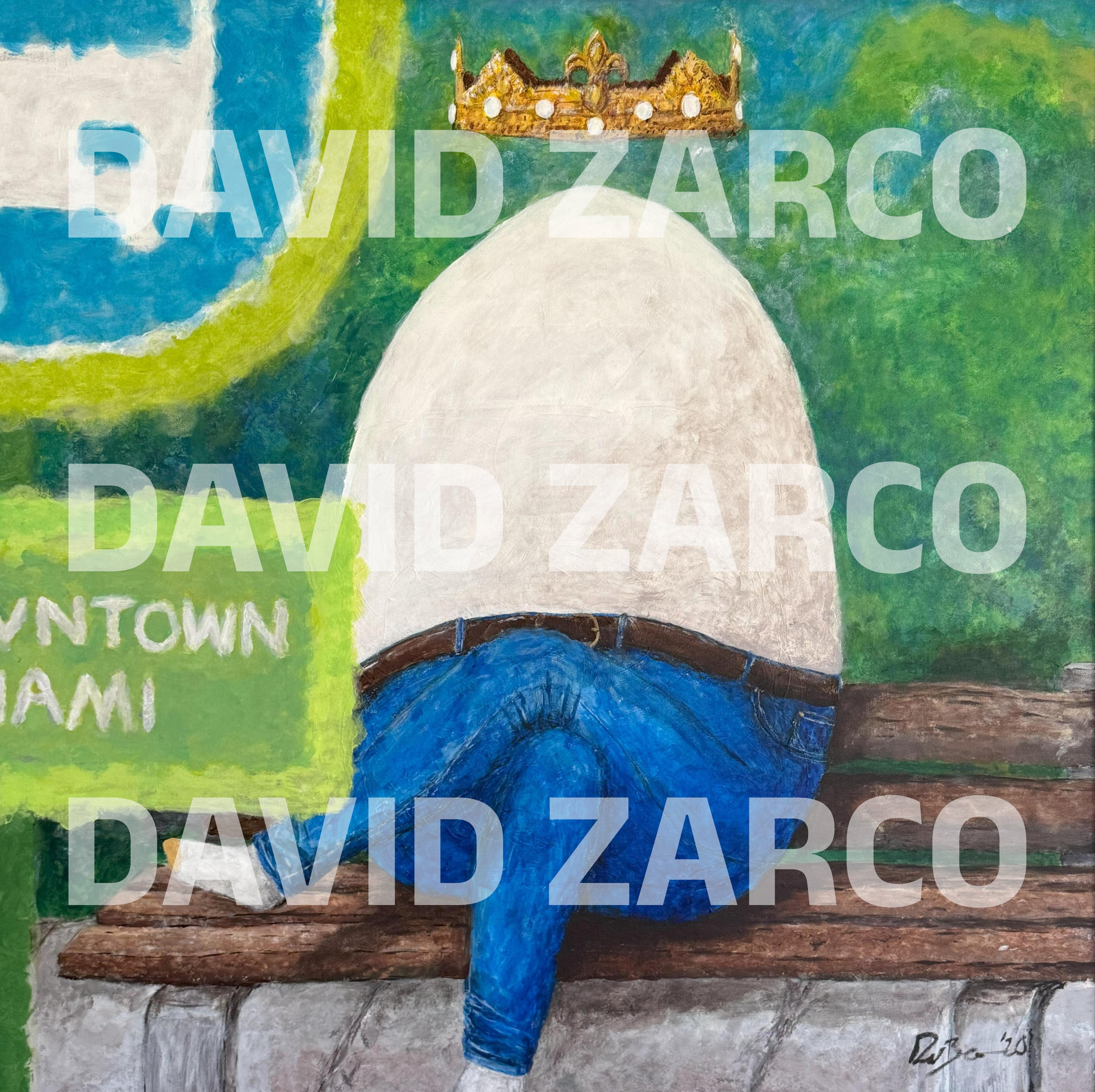 Egg at Bus Stop 10" x 10"