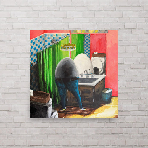 Egg in Bathroom – a poster of David Zarco's painting for Dead Greg's
